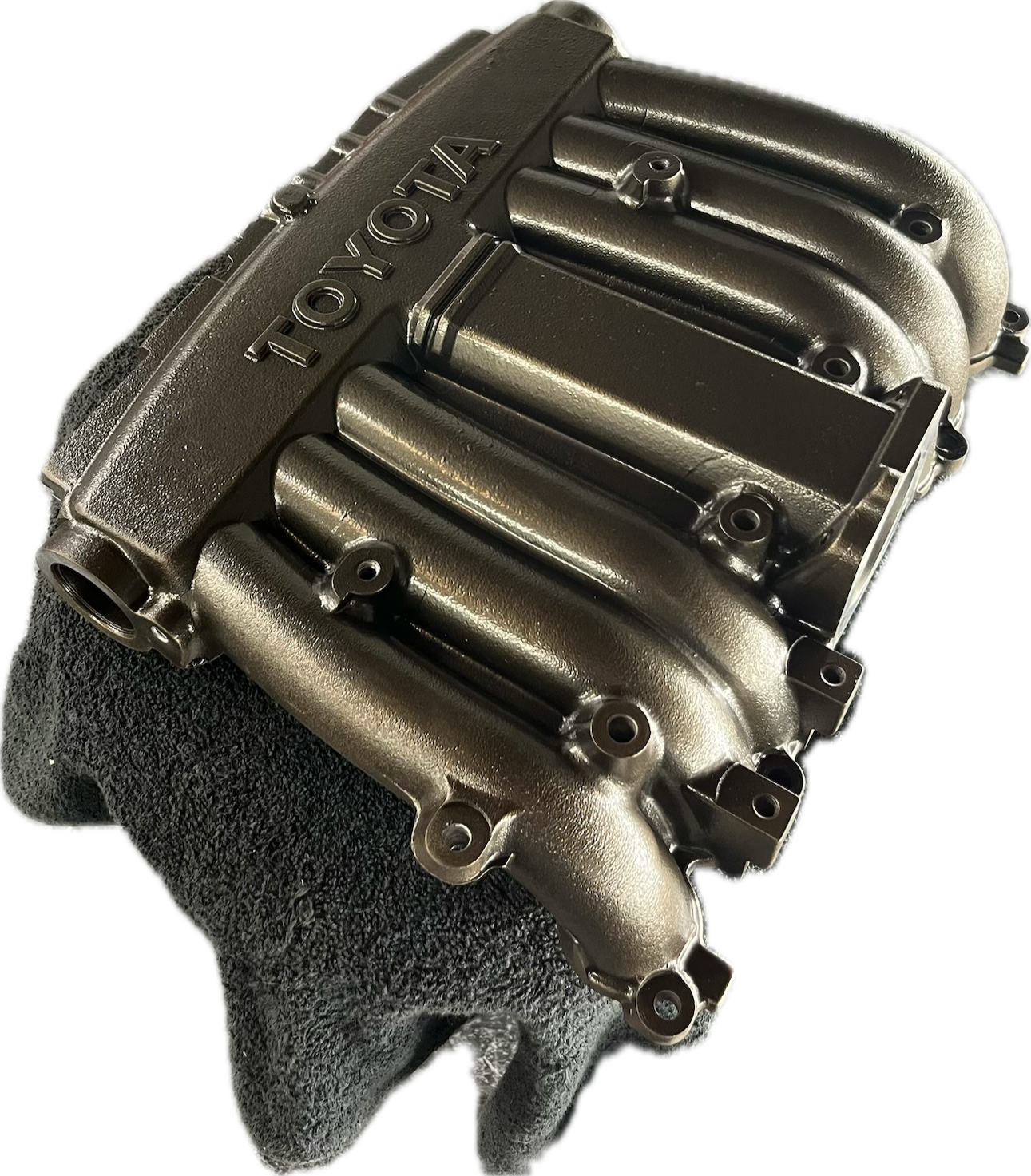 Powder coated intake manifold